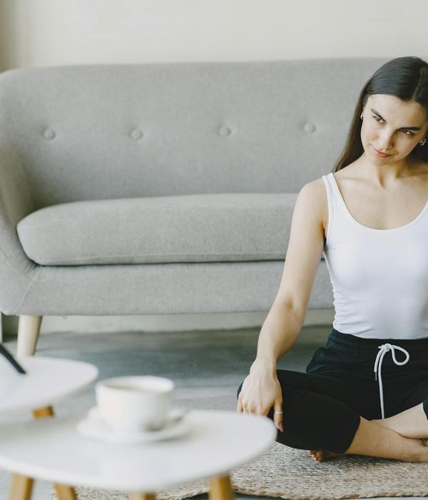 Person performing a calm yoga pose for mobility